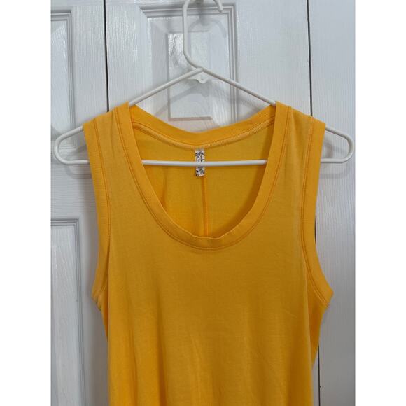 Free People Intimately Orange Soft Semi Sheer Essential Ribbed Tank XL - Picture 3 of 6